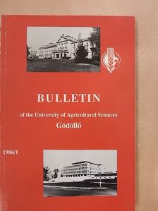 J. Fekete - Bulletin of the University of Agricultural Sciences Gödöllő 1986/1. [antikvár]