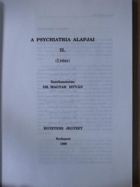 Dr. Csorba János - Psychiatria II./1. [antikvár]