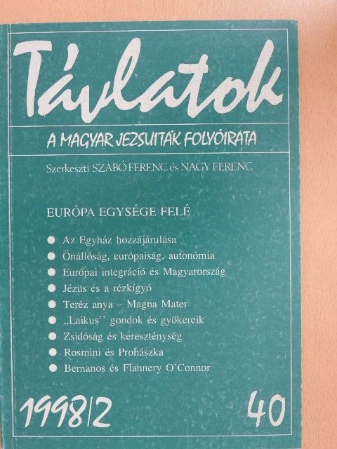 Barlay Ö. Szabolcs - Távlatok 1998/2. [antikvár]