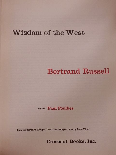 Bertrand Russell - Wisdom of the West [antikvár]