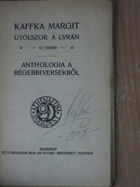 Kaffka Margit - Utólszor a Lyrán [antikvár]