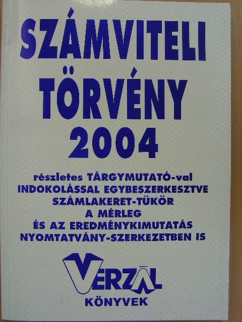 Számviteli törvény 2004 [antikvár]