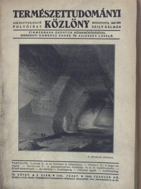 Dr. Kieselbach Gyula - Természettudományi Közlöny 1944. február [antikvár]