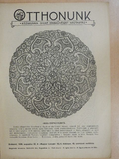 Otthonunk 1936. augusztus 23. [antikvár]