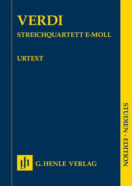 Verdi - STREICHQUARTETT e-MOLL, STUDIEN EDITION