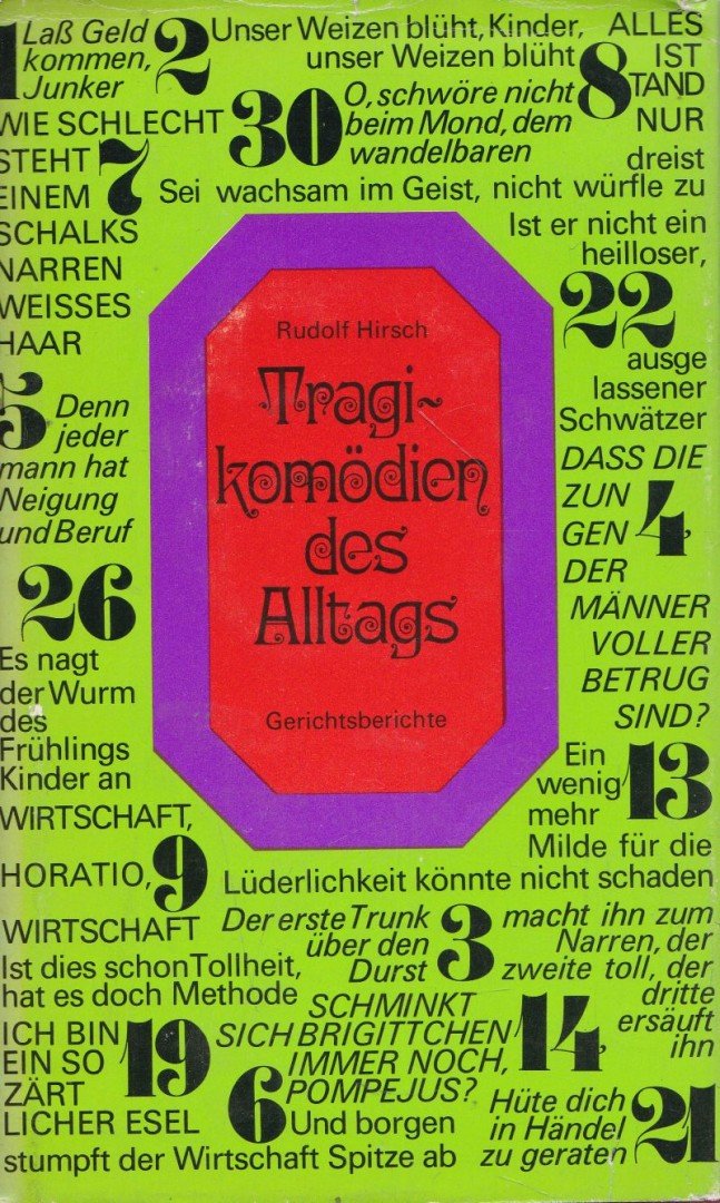 Rudolf Hirsch - Tragikomödien des Alltags [antikvár]