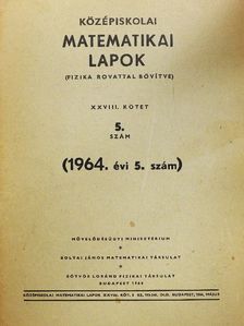 Dr. Báron Gyula - Középiskolai matematikai lapok 1964/5. [antikvár]