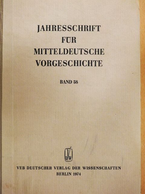 Eugen Comsa - Jahresschrift für Mitteldeutsche Vorgeschichte 58. [antikvár]