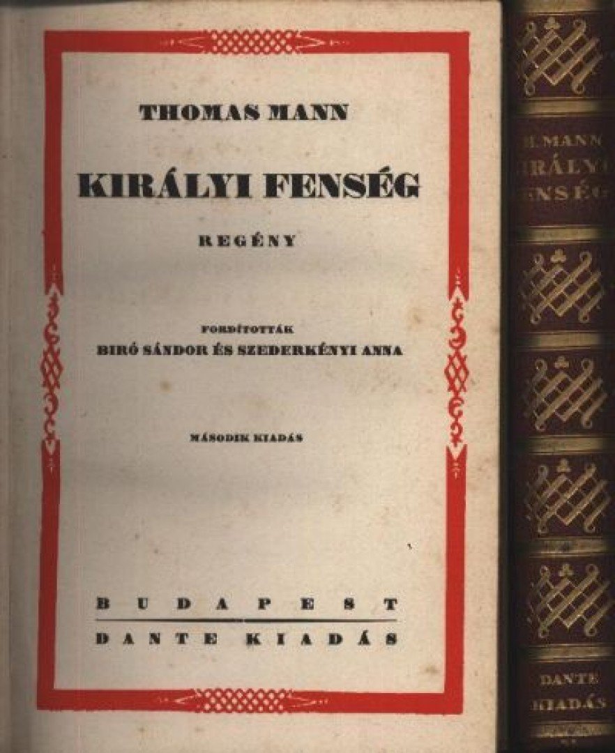 Thomas Mann - Királyi fenség [antikvár]