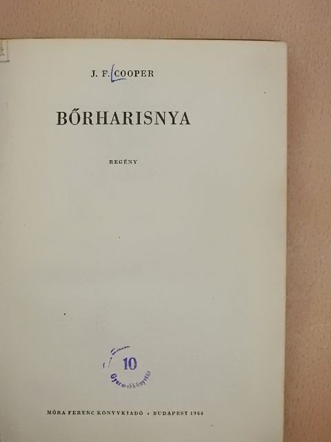 J. F. Cooper - Bőrharisnya [antikvár]