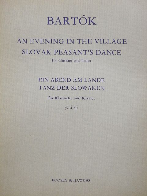 Bartók Béla - An evening in the village  [antikvár]