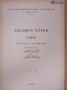 Villamos gépek I. [antikvár]