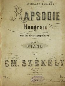 Ant. Rubinstein - Rapsodie Hongrois/Impatience/Le Rossignol/Qui vive!/Le Fou/Le Chant des Naiades/Phantasie/Caprice/Krönungsmarsch/Piéce de Concert [antikvár]