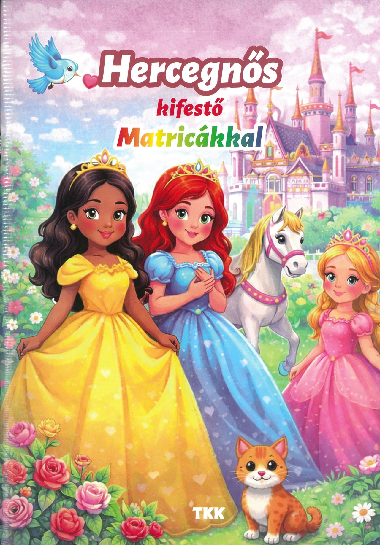 Hercegnős kifestő matricákkal