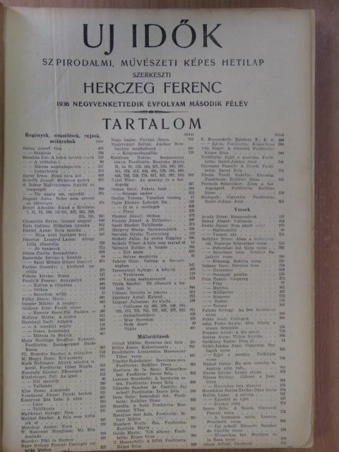 Barabás Pál - Uj Idők 1936. (nem teljes évfolyam) [antikvár]