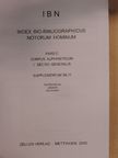 IBN - Index bio-bibliographicus notorum hominum Pars C [antikvár]