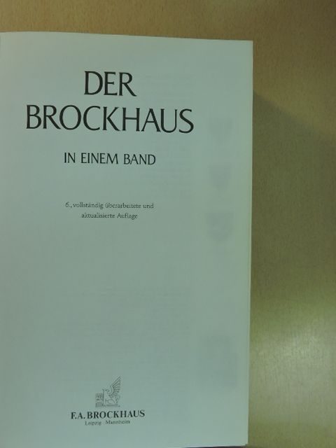 Der Brockhaus in einem Band [antikvár]