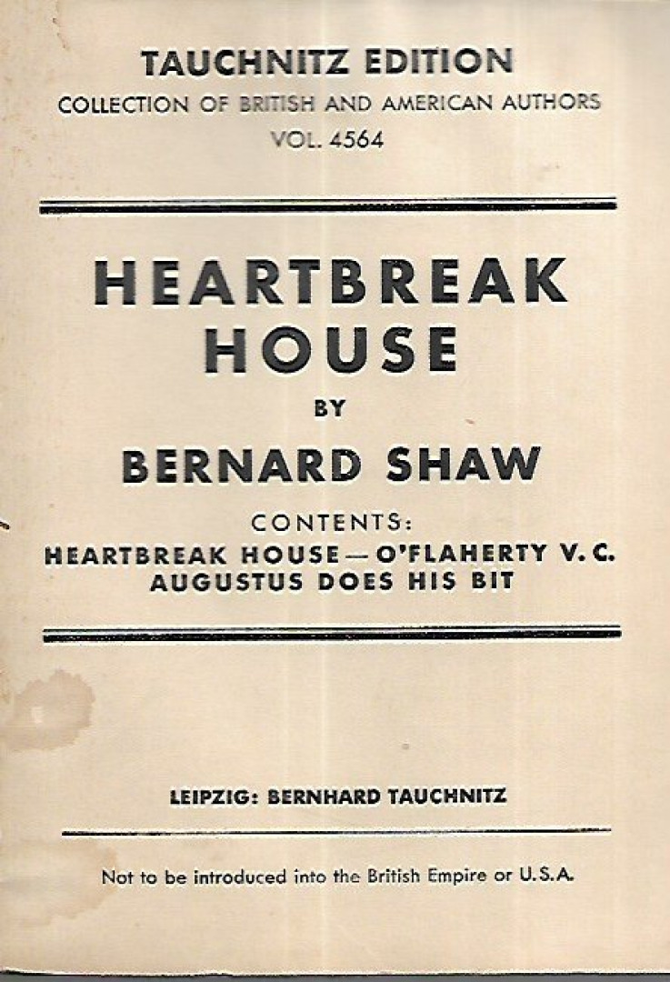 SHAW, BERNARD - Heartbreak House [antikvár]