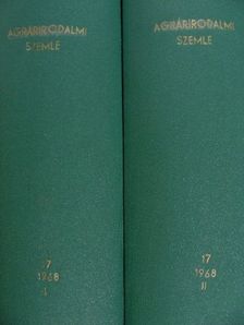 Agrárirodalmi Szemle 1968. (nem teljes évfolyam) I-II. [antikvár]