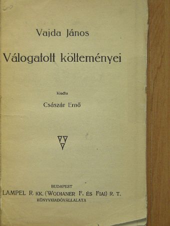 Vajda János - Vajda János válogatott költeményei [antikvár]
