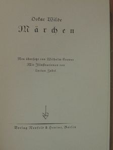 Oscar Wilde - Märchen (gótbetűs) [antikvár]