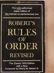 Henry M. Robert - Robert's Rules of Order Revised [antikvár]
