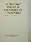 Hanga Mária - Az orosz nyelv tanítása az általános iskola 4. osztályában [antikvár]