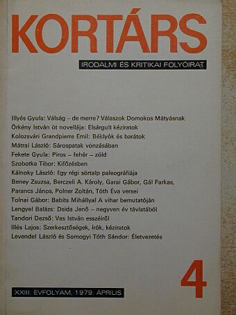 Ács Pál - Kortárs 1979. április [antikvár]