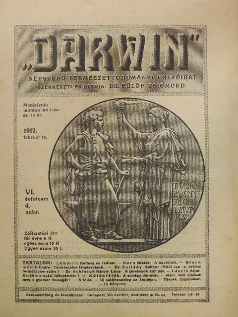 Dr. Szilády Zoltán - "Darwin" 1917. február 15. [antikvár]