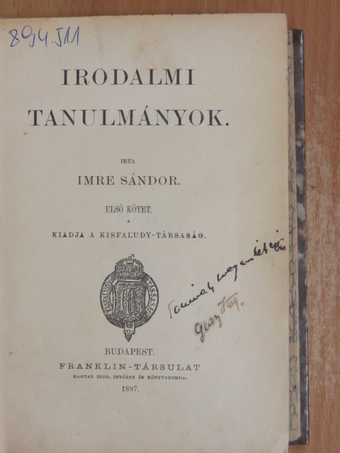 Imre Sándor - Irodalmi tanulmányok I-II. [antikvár]