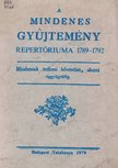 Tapolcainé Sáray Szabó Éva - A Mindenes Gyűjtemény repertóriuma 1789-1792 [antikvár]