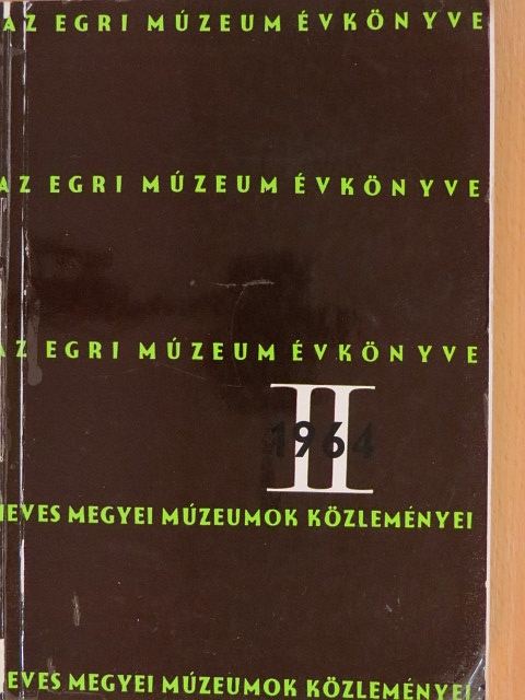 Andreánszky Gábor - Az Egri Múzeum Évkönyve II. [antikvár]