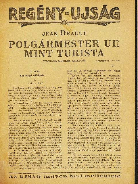 Hugh Walpole - Polgármester ur mint turista/Jeremiás/A "narcisszus" négere [antikvár]