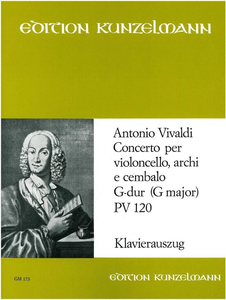 Vivaldi - CONCERTO PER VIOLONCELLO, ARCHI E CEMBALO G-DUR PV 120, KLAVIERAUSZUG (ÁKOS FODOR)