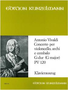 Vivaldi - CONCERTO PER VIOLONCELLO, ARCHI E CEMBALO G-DUR PV 120, KLAVIERAUSZUG (ÁKOS FODOR)