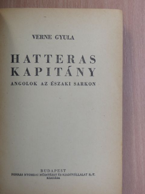 Verne Gyula - Hatteras kapitány [antikvár]