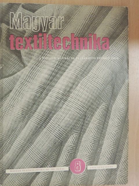 Barta Endréné - Magyar Textiltechnika 1955. augusztus [antikvár]