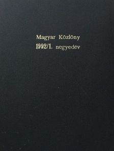 Magyar Közlöny 1992/1. negyedév [antikvár]