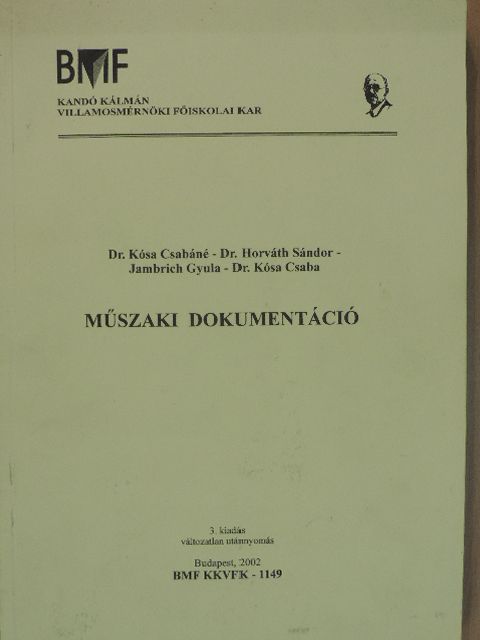 Dr. Horváth Sándor - Műszaki dokumentáció [antikvár]