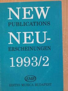 New Publications 1993/2/Neu-Erscheinungen 1993/2 [antikvár]