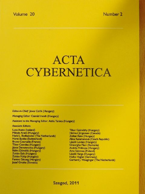 Bálint Antal - Acta Cybernetica 2011/2. [antikvár]