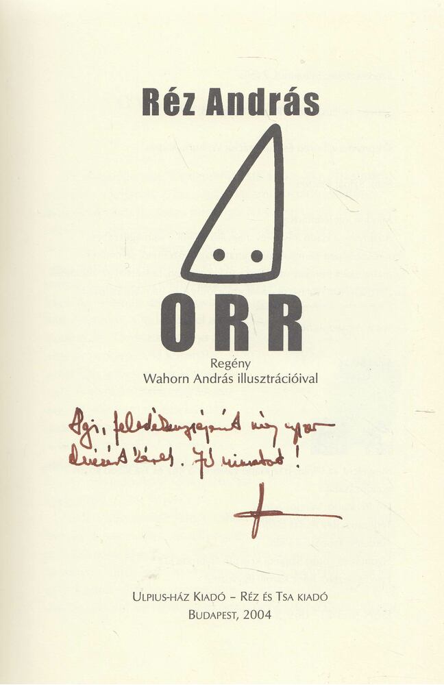 Réz András - Orr (dedikált) [antikvár]