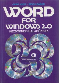 Gerő Judit - Reich Gábor - Word for Windows 2.0 [antikvár]