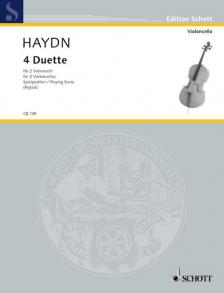 HAYDN JOSEPH - 4 DUETTE FÜR 2 VIOLONCELLI - SPIELPARTITUR