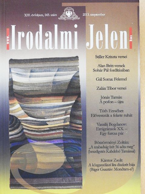 Csobánka Zsuzsa - Irodalmi Jelen 2013. szeptember [antikvár]