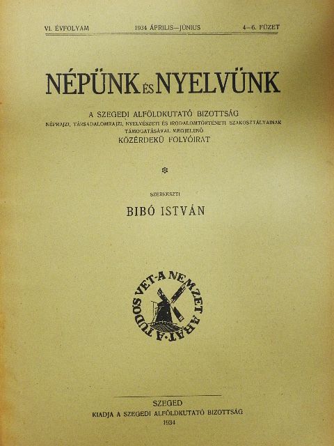 Dér József - Népünk és nyelvünk 1934. április-június [antikvár]