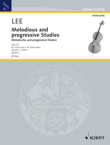 LEE - MELODIOUS AND PROGRESSIVE STUDIES OP.31 FOR VIOLONCELLO VOLUME 1 (BECKER)