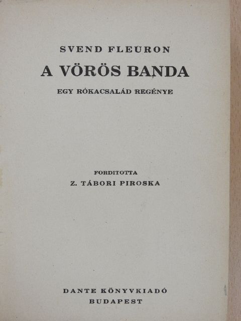 Svend Fleuron - A vörös banda [antikvár]