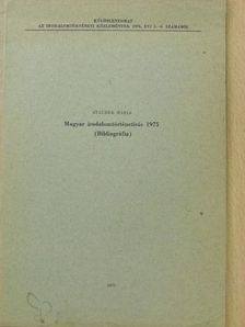 Stauder Mária - Magyar irodalomtörténetírás 1975 [antikvár]