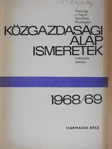 Dr. Dankovits László - Közgazdasági alapismeretek 1968/69 III. [antikvár]